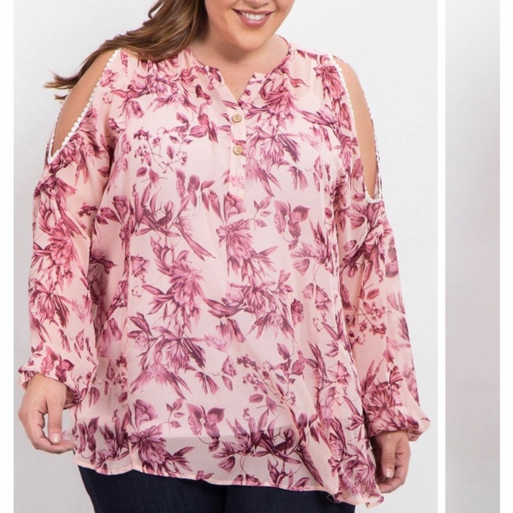 Pinkblush Cold Shoulder Top - 2X